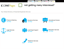 Tablet Screenshot of expatpages.com